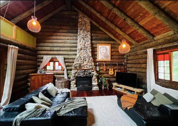 Coromandel Secluded Log Cabin Retreat Hikuai Extérieur photo